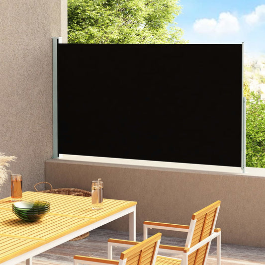 Berkfield Patio Retractable Side Awning 200x300 cm Black