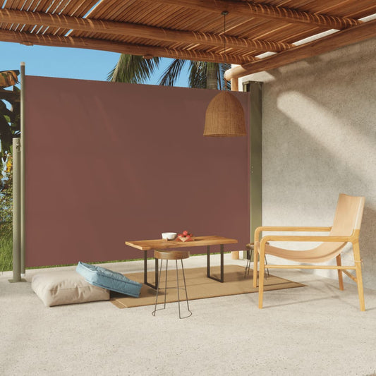 Berkfield Patio Retractable Side Awning 220x300 cm Brown