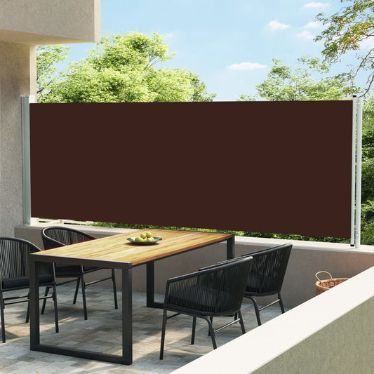 Berkfield Patio Retractable Side Awning 160x600 cm Brown