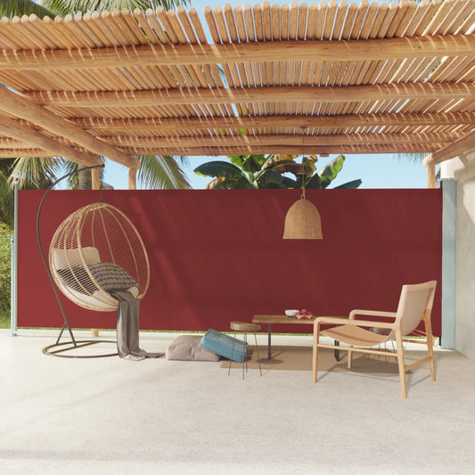Berkfield Patio Retractable Side Awning 180x600 cm Red