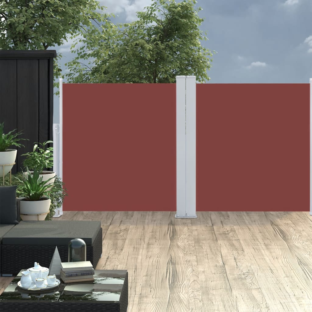 Berkfield Retractable Side Awning Brown 117x600 cm