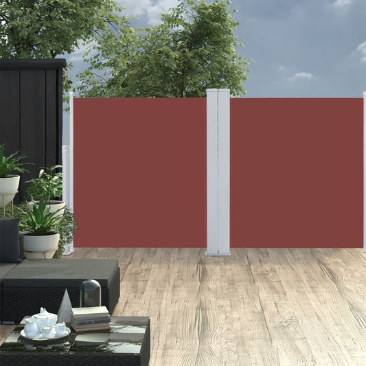 Berkfield Retractable Side Awning Brown 117x600 cm