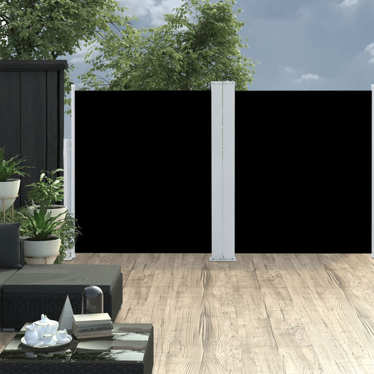 Berkfield Retractable Side Awning Black 140x600 cm