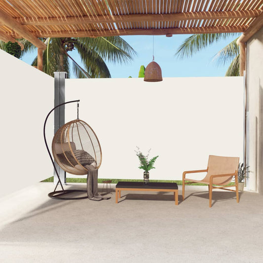 Berkfield Retractable Side Awning Cream 220x600 cm