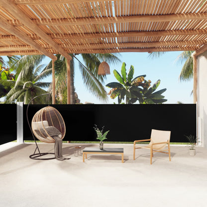 Berkfield Retractable Side Awning Black 140x1000 cm