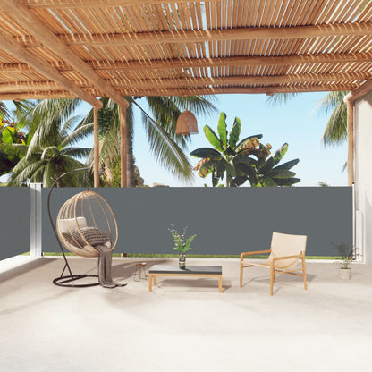 Berkfield Retractable Side Awning Anthracite 140x1000 cm