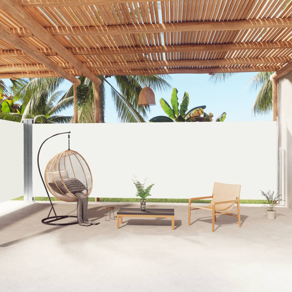 Berkfield Retractable Side Awning Cream 180x1000 cm