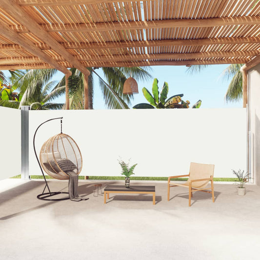 Berkfield Retractable Side Awning Cream 180x1000 cm