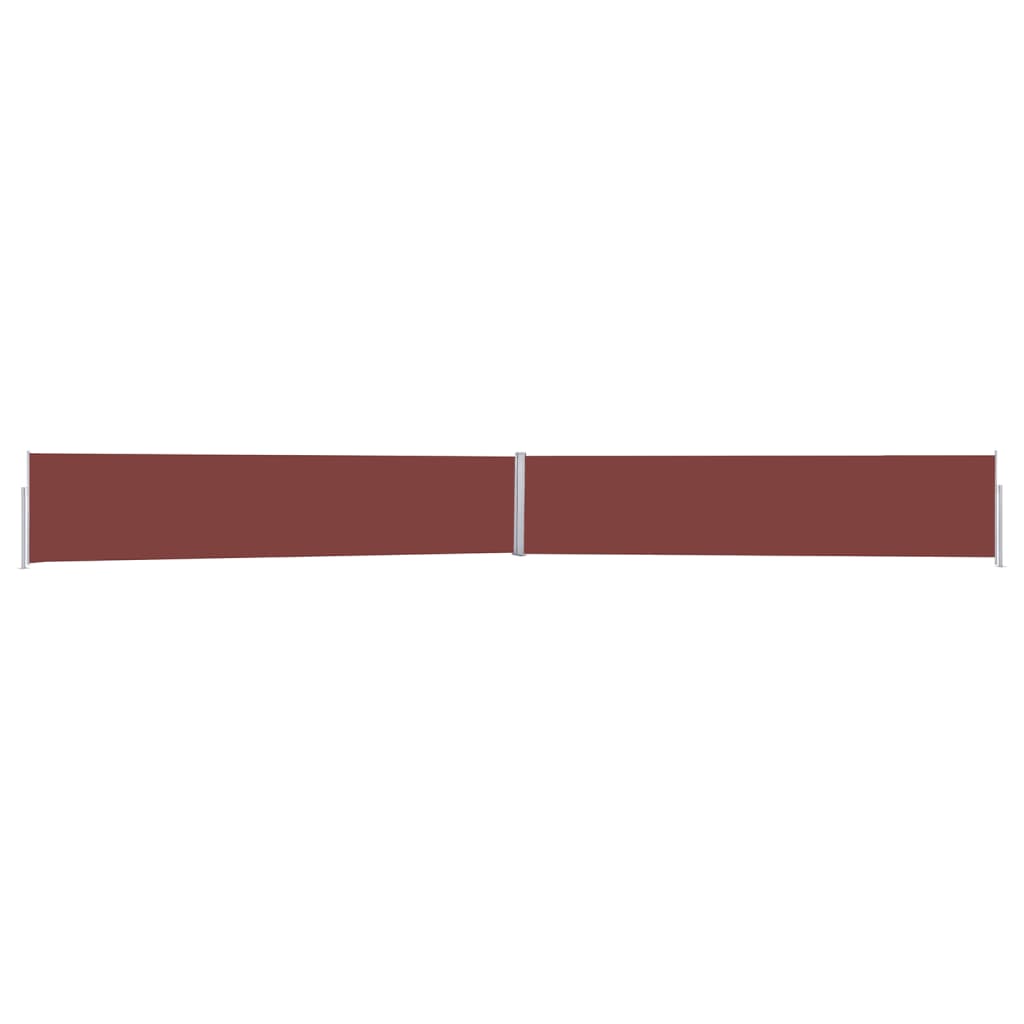 Berkfield Retractable Side Awning Brown 140x1200 cm
