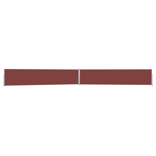 Berkfield Retractable Side Awning Brown 140x1200 cm