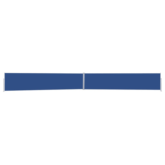 Berkfield Retractable Side Awning Blue 140x1200 cm
