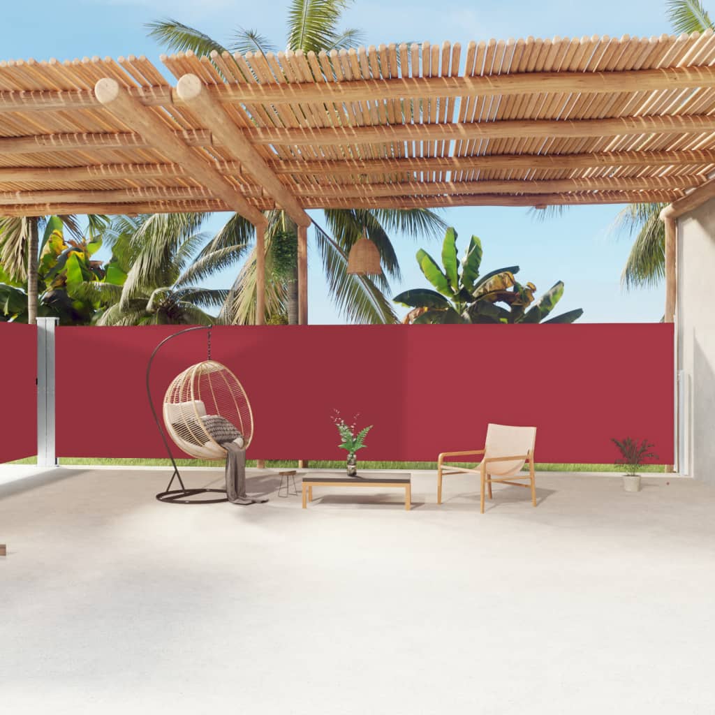 Berkfield Retractable Side Awning Red 180x1200 cm