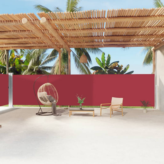 Berkfield Retractable Side Awning Red 180x1200 cm