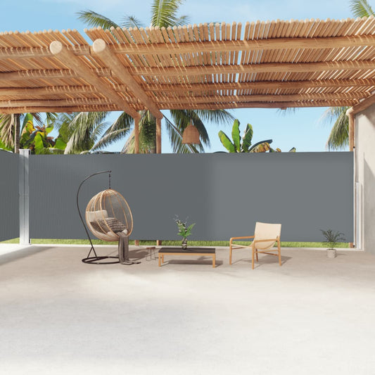 Berkfield Retractable Side Awning Anthracite 220x1200 cm