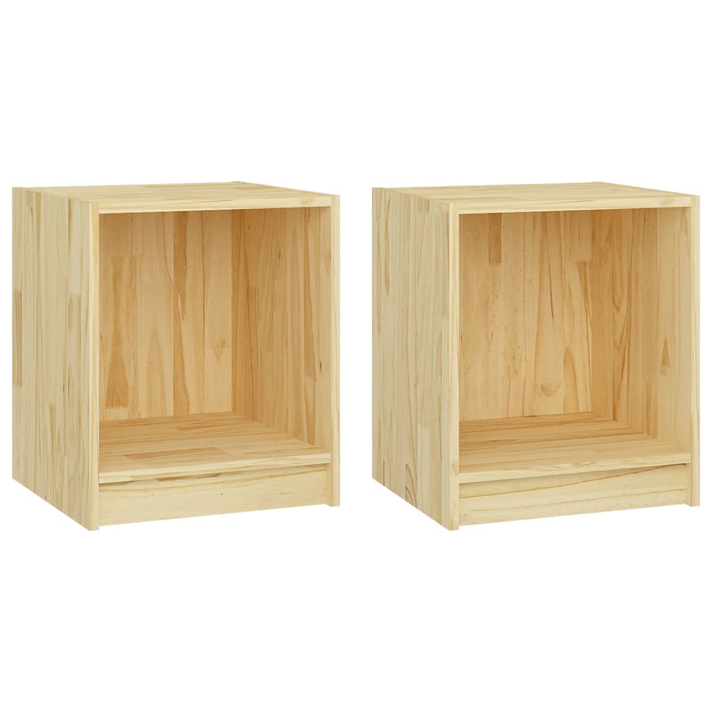 Berkfield Bedside Cabinets 2 pcs 35.5x33.5x41.5 cm Solid Pinewood