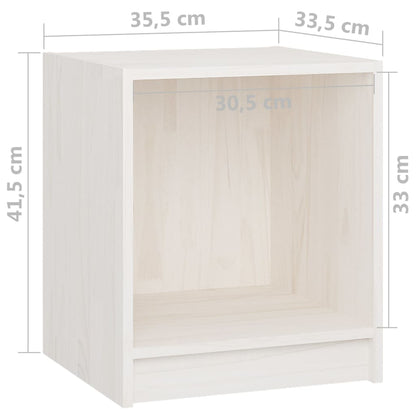 Berkfield Bedside Cabinets 2 pcs White 35.5x33.5x41.5 cm Solid Pinewood