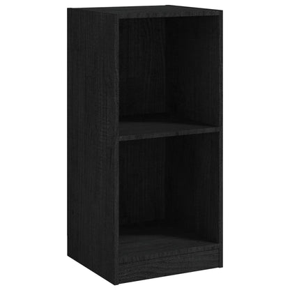 Berkfield Side Cabinet Black 35.5x33.5x76 cm Solid Pinewood