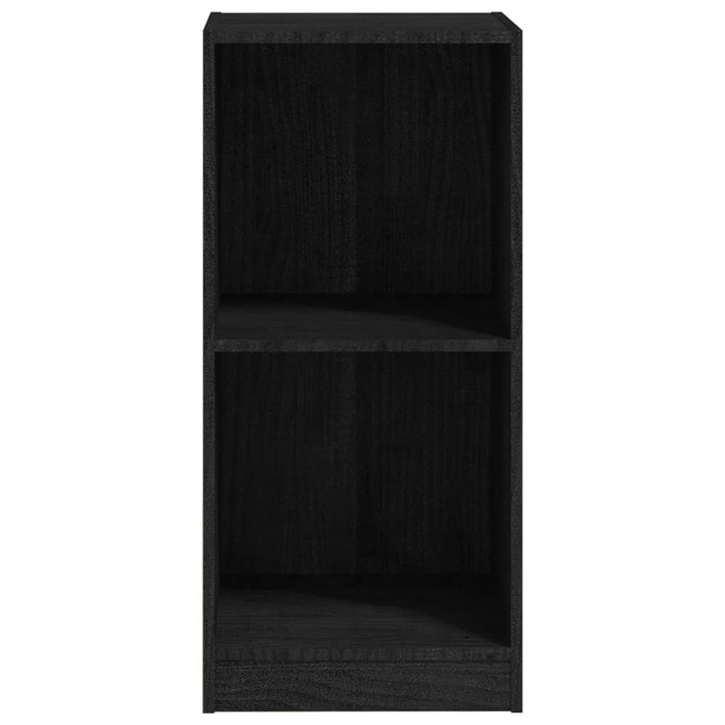 Berkfield Side Cabinet Black 35.5x33.5x76 cm Solid Pinewood
