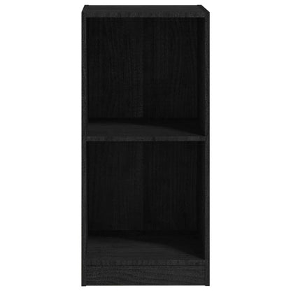 Berkfield Side Cabinet Black 35.5x33.5x76 cm Solid Pinewood
