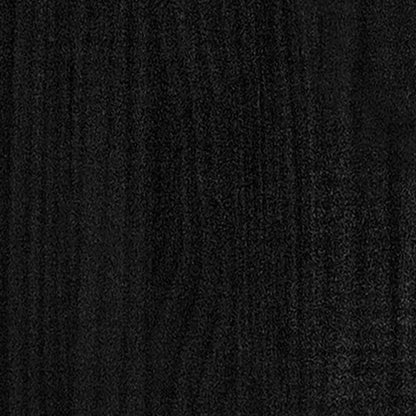 Berkfield Side Cabinet Black 35.5x33.5x76 cm Solid Pinewood