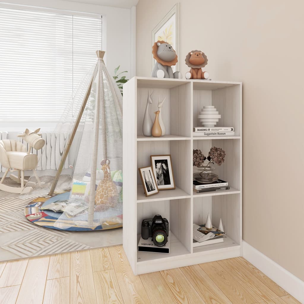 Berkfield Book Cabinet White 70x33x110 cm Solid Pinewood