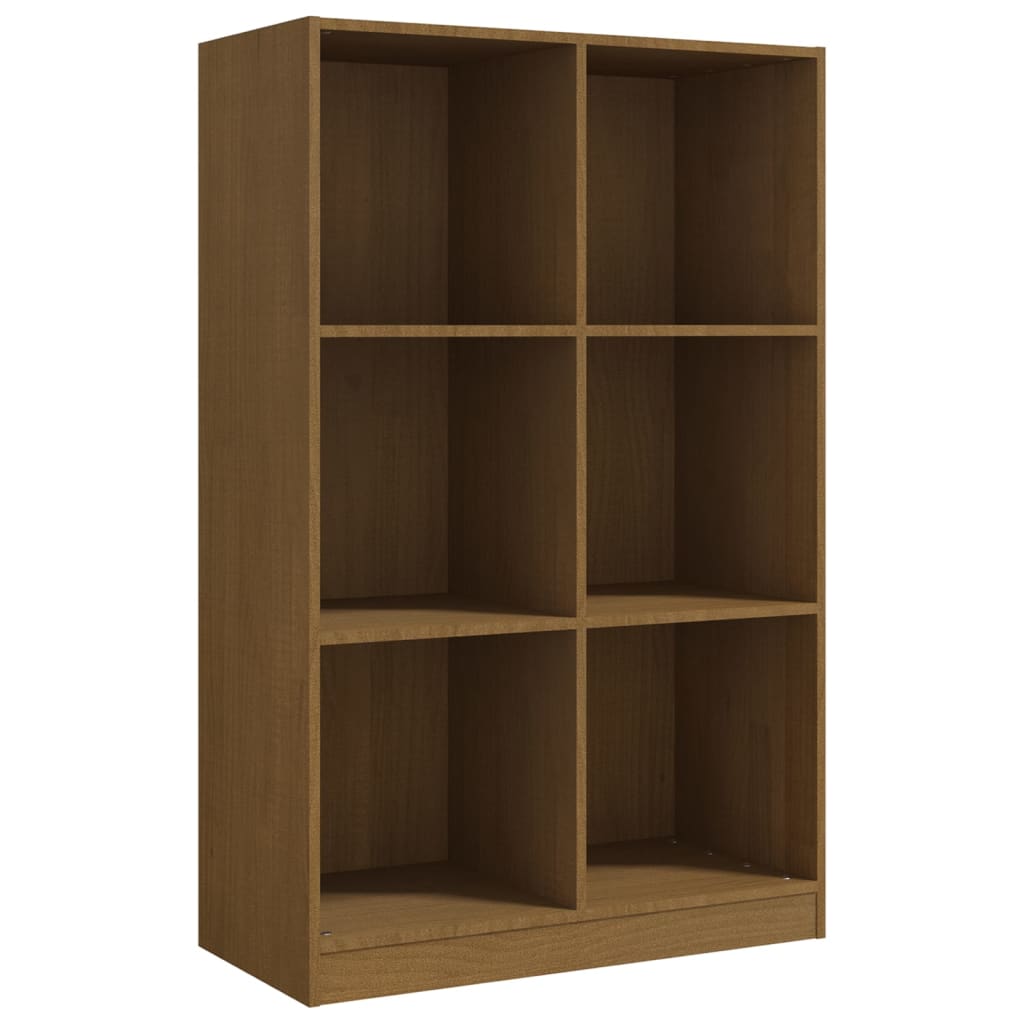 Berkfield Book Cabinet Honey Brown 70x33x110 cm Solid Pinewood