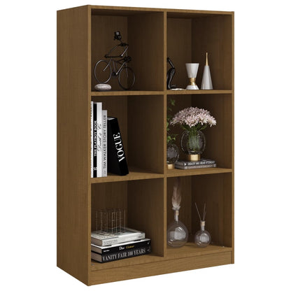 Berkfield Book Cabinet Honey Brown 70x33x110 cm Solid Pinewood