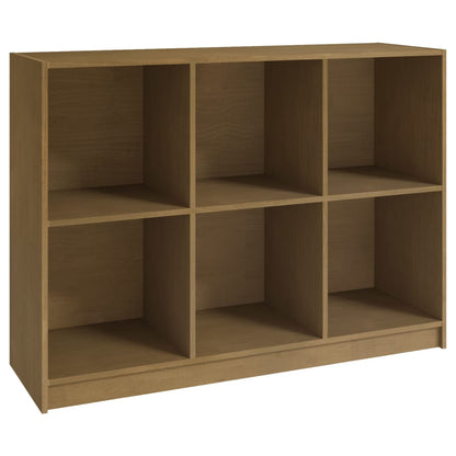Berkfield Book Cabinet Honey Brown 104x33x76 cm Solid Pinewood