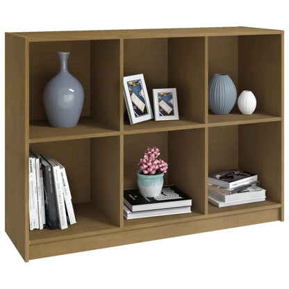 Berkfield Book Cabinet Honey Brown 104x33x76 cm Solid Pinewood
