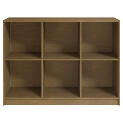 Berkfield Book Cabinet Honey Brown 104x33x76 cm Solid Pinewood