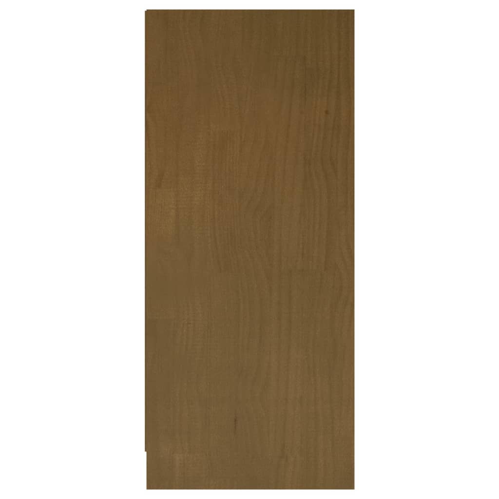 Berkfield Book Cabinet Honey Brown 104x33x76 cm Solid Pinewood