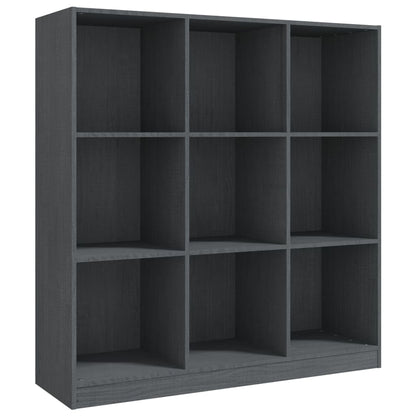 Berkfield Book Cabinet/Room Divider Grey 104x33.5x110 cm Solid Pinewood