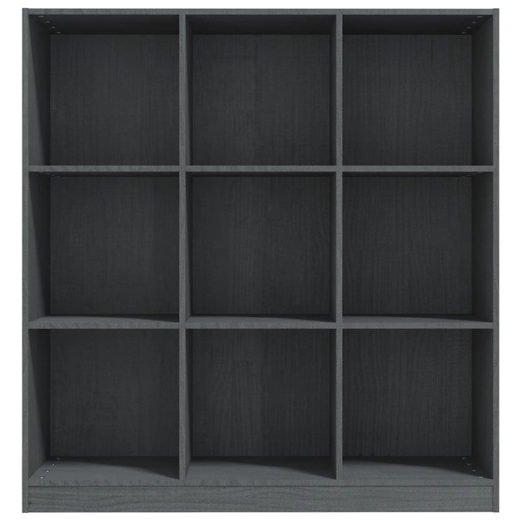 Berkfield Book Cabinet/Room Divider Grey 104x33.5x110 cm Solid Pinewood