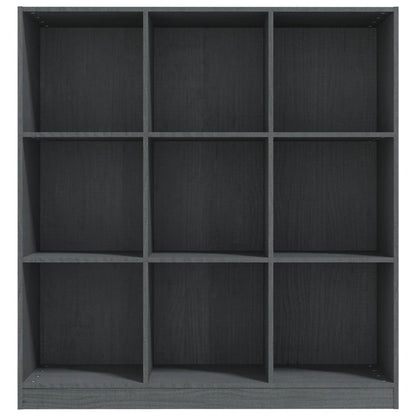 Berkfield Book Cabinet/Room Divider Grey 104x33.5x110 cm Solid Pinewood
