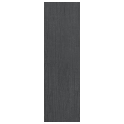 Berkfield Book Cabinet/Room Divider Grey 104x33.5x110 cm Solid Pinewood