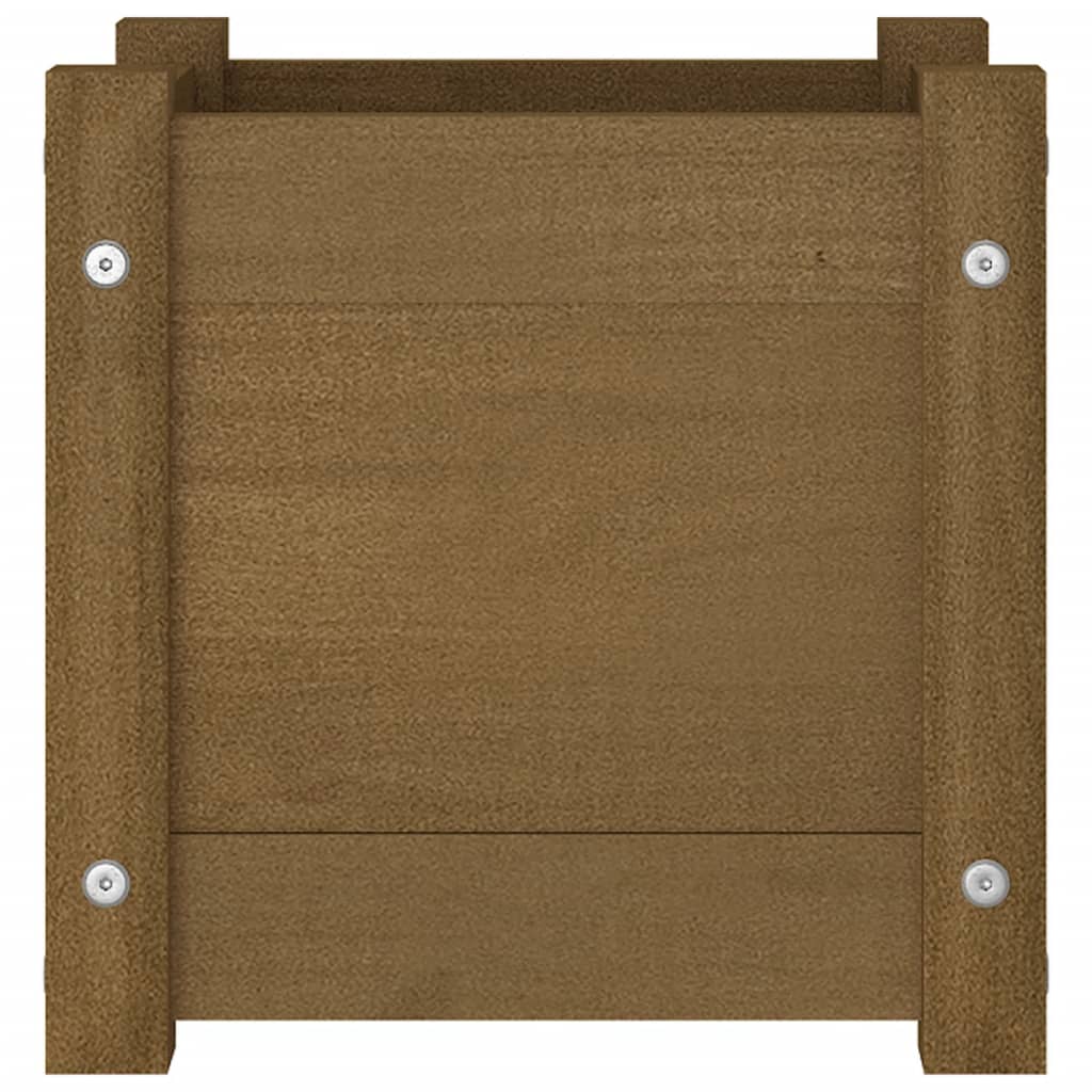 Berkfield Garden Planter Honey Brown 31x31x31 cm Solid Pinewood