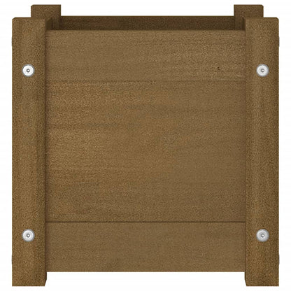 Berkfield Garden Planter Honey Brown 31x31x31 cm Solid Pinewood