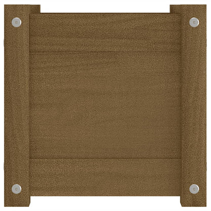 Berkfield Garden Planter Honey Brown 31x31x31 cm Solid Pinewood