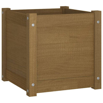 Berkfield Garden Planter Honey Brown 40x40x40 cm Solid Pinewood