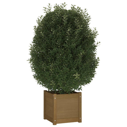 Berkfield Garden Planter Honey Brown 40x40x40 cm Solid Pinewood