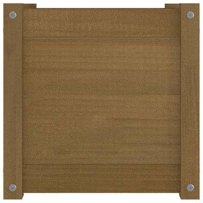 Berkfield Garden Planter Honey Brown 40x40x40 cm Solid Pinewood