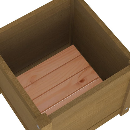 Berkfield Garden Planter Honey Brown 40x40x40 cm Solid Pinewood