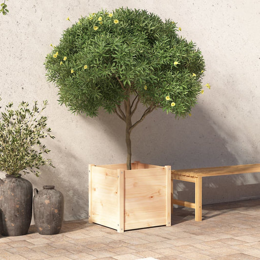 Berkfield Garden Planter 50x50x50 cm Solid Pinewood