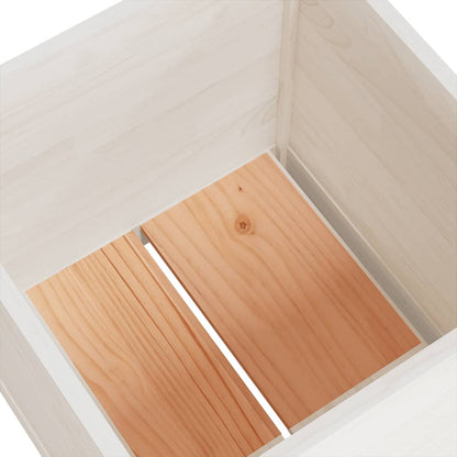 Berkfield Garden Planters 2 pcs White 50x50x50 cm Solid Pinewood