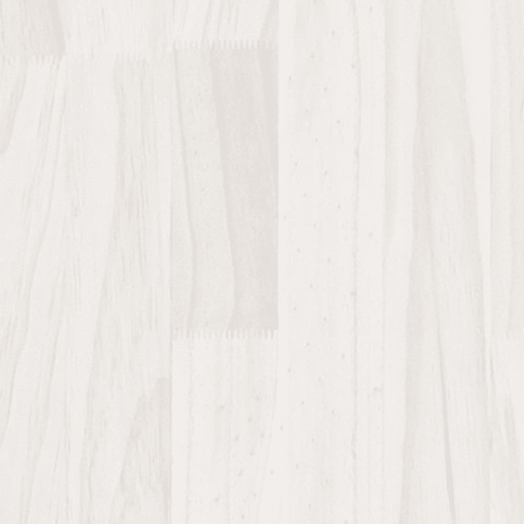 Berkfield Garden Planters 2 pcs White 50x50x50 cm Solid Pinewood