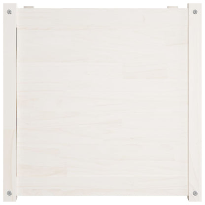 Berkfield Garden Planters 2 pcs White 60x60x60 cm Solid Pinewood