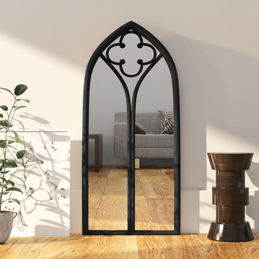 Berkfield Mirror Black 100x45 cm Iron for Indoor Use