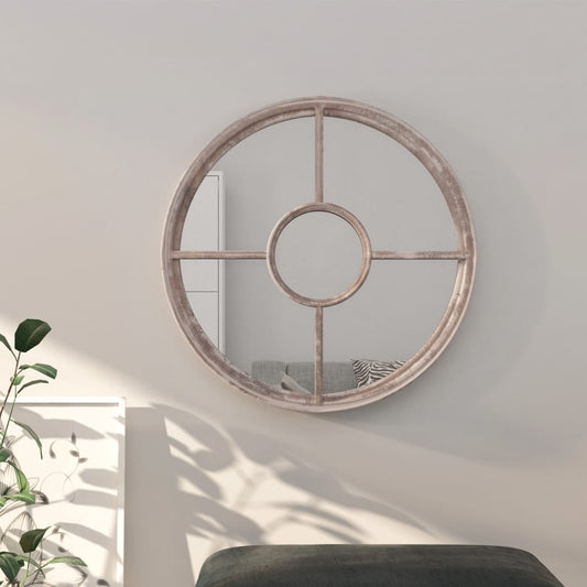 Berkfield Mirror Sand 60x4 cm Iron Round for Indoor Use