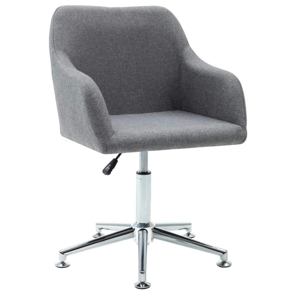 Berkfield Swivel Office Chair Light Grey Fabric