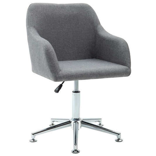 Berkfield Swivel Office Chair Light Grey Fabric